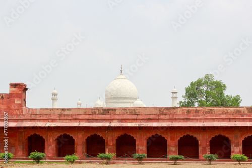 Entrance gate to the Taj Mahal complex. Agra, India