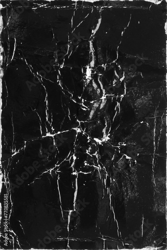 Empty old vintage black scratch torn poster overlay texture background © Piman Khrutmuang