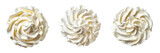 \ - A set of  whipped cream  isolated on a transparent background