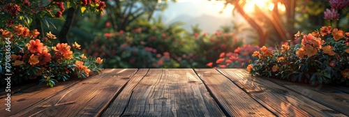 Spring Summer Background Empty Table Photo  Background HD  Illustrations