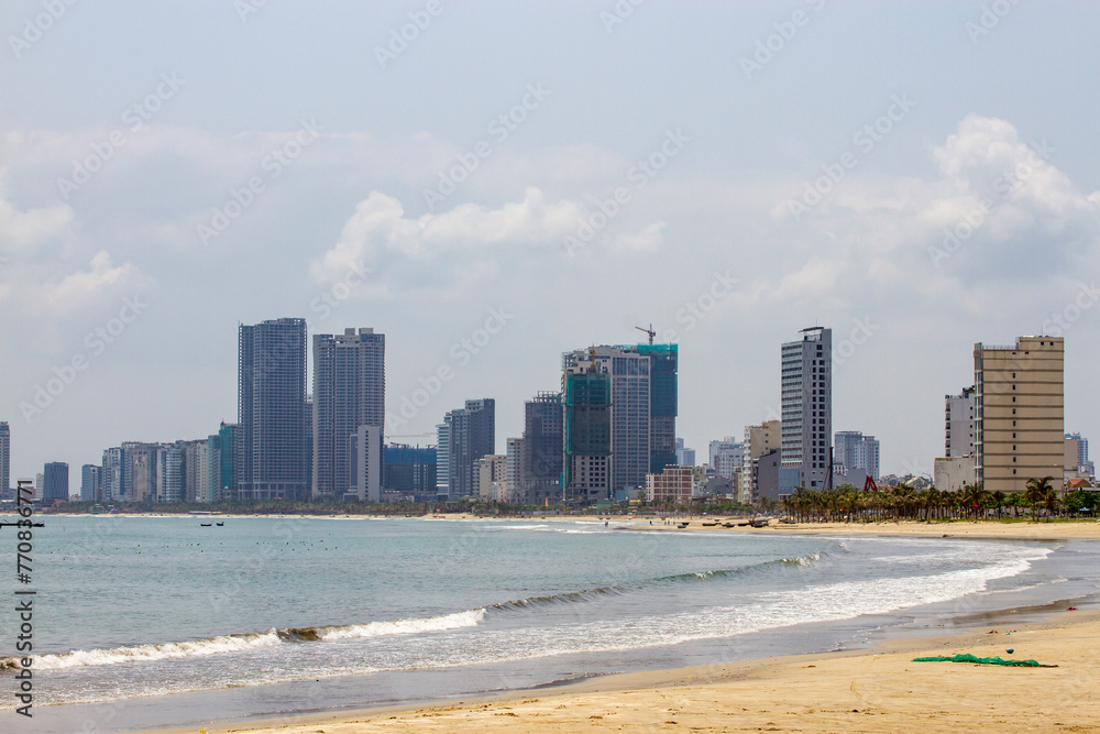Panoramic View Of Da Nang City, Vietnam. Da Nang Is The Largest City In Central Vietnam And One Of The Country's Most Important Ports. Panoramic View Of Da Nang City, Vietnam. Da Nang Is The Largest City In Central Vietnam And One Of The Country's Most Important Ports.