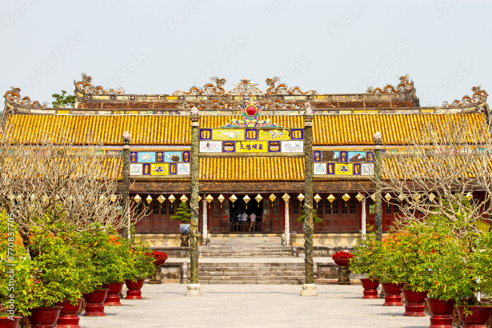 The Entrance Gate Of The Thai Hoa Palace In Hue Imperial Citadel, Vietnam.