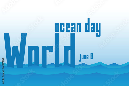 Save World oceans day underwater banner