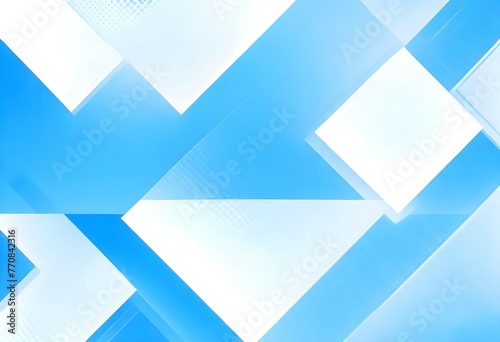 Abstract template background white and bright blue squares overlapping with halftone and texture