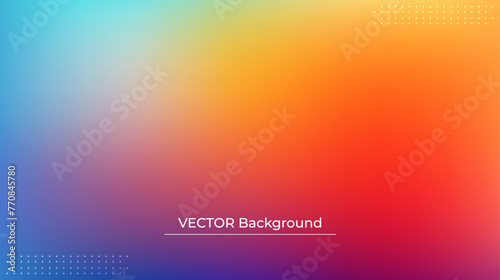 Smooth and blurry colorful gradient mesh background. Modern bright rainbow colors. Easy editable soft colored vector banner template. Premium quality