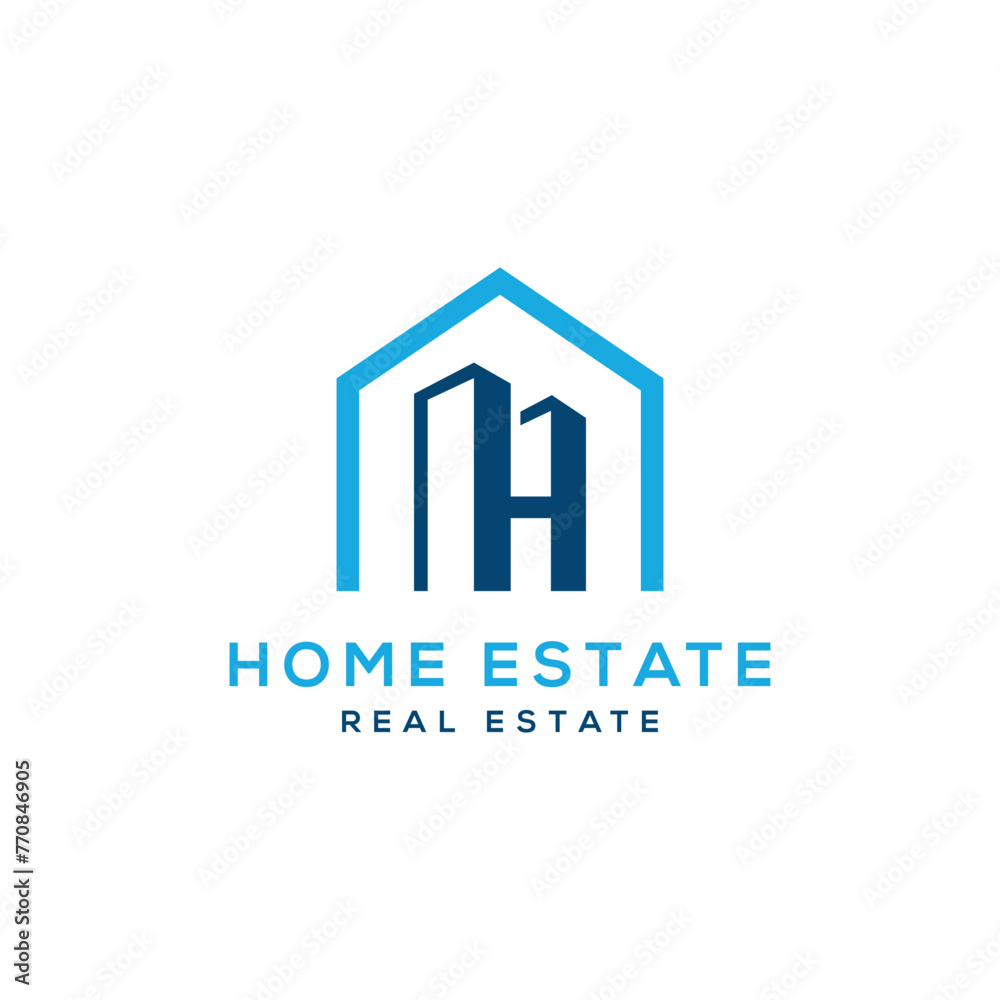 Home House Real estate Logo design vector template