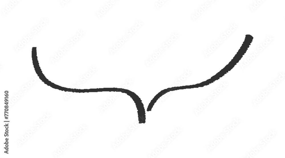 手書きの黒い横長の吹き出し - シンプルでおしゃれな線画のフレーム素材 手書きの黒い横長の吹き出し - シンプルでおしゃれな線画のフレーム素材