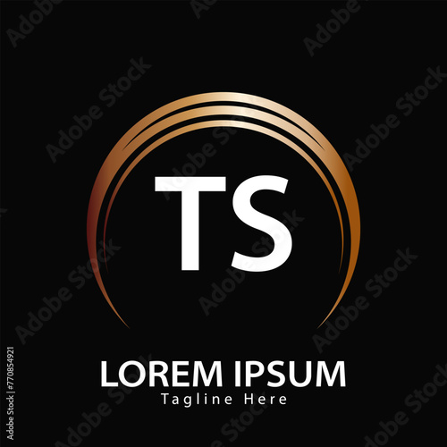 letter TS logo. TS. TS logo design vector illustration for creative company, business, industry photo