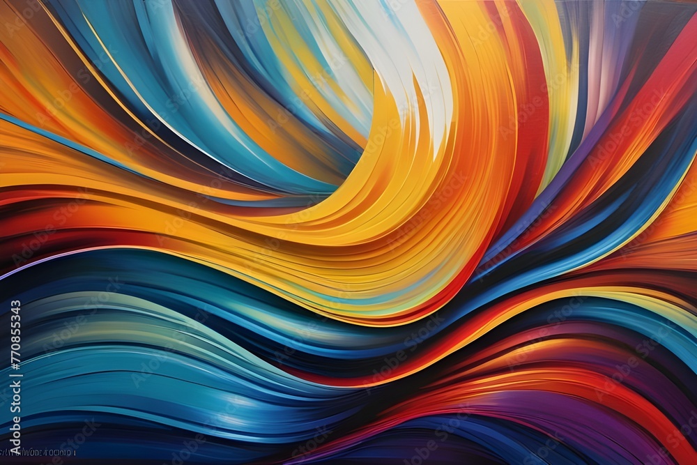 Fototapeta premium Super bright vibrant colors loseup of the painting luxury background