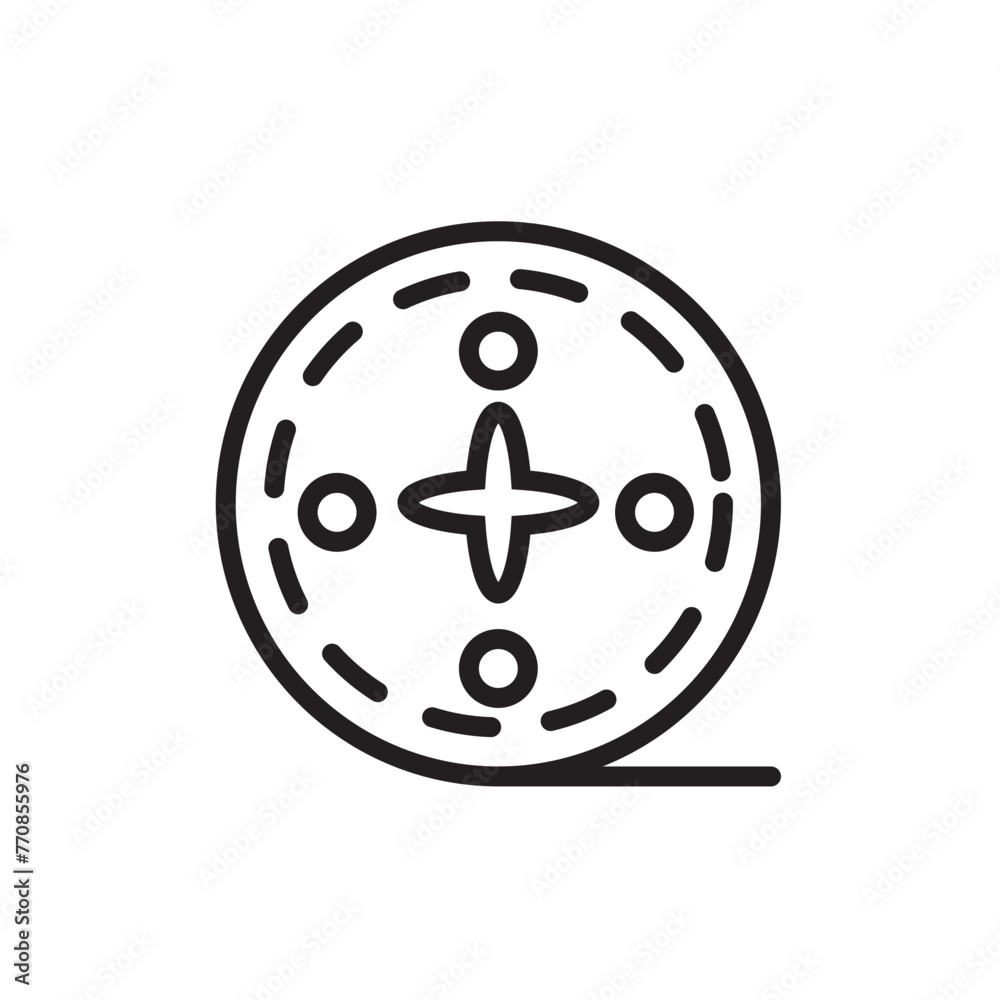 Border Film Cinema Line Icon Border Film Cinema Line Icon