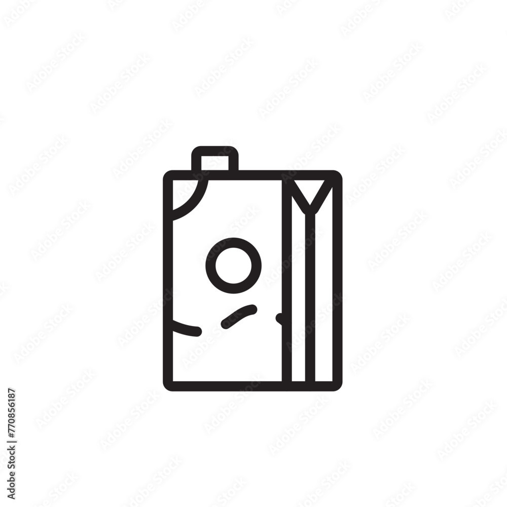 Cow Drink Milk Line Icon Cow Drink Milk Line Icon