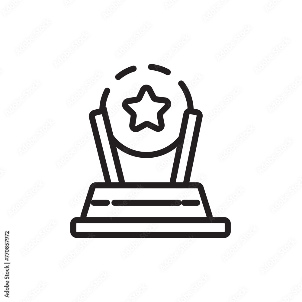 Award Star Trophy Line Icon Award Star Trophy Line Icon