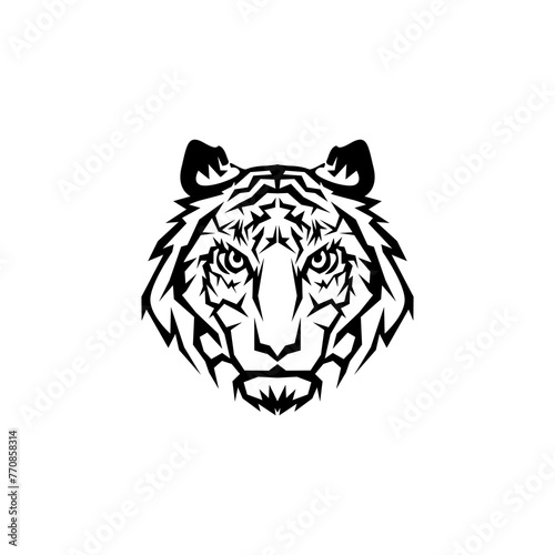 The tiger icon is black, on a white background.