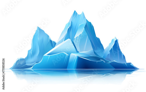 Polar Ice Mass Symbol Isolated On Transparent Background PNG.