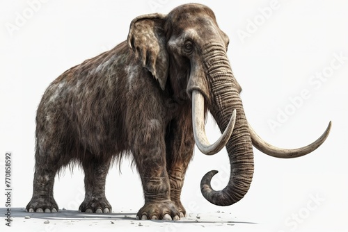 Mammoth's Powerful Presence on White