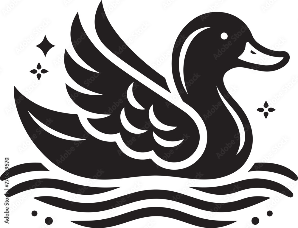 Obraz premium duck silhouette collection - vector