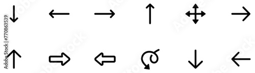 Set of Basic Arrows icons