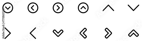 Set of Caret & Chevron arrows icons