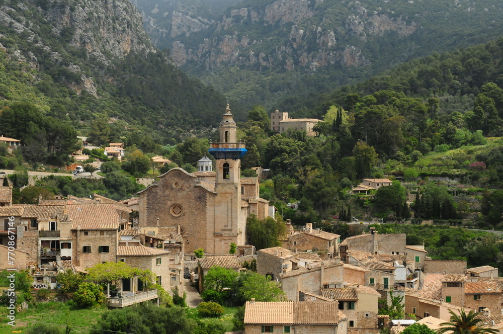 Mountain Landscape Around The Charterhouse Of Valldemossa Mallorca On A Wonderful Spring Day