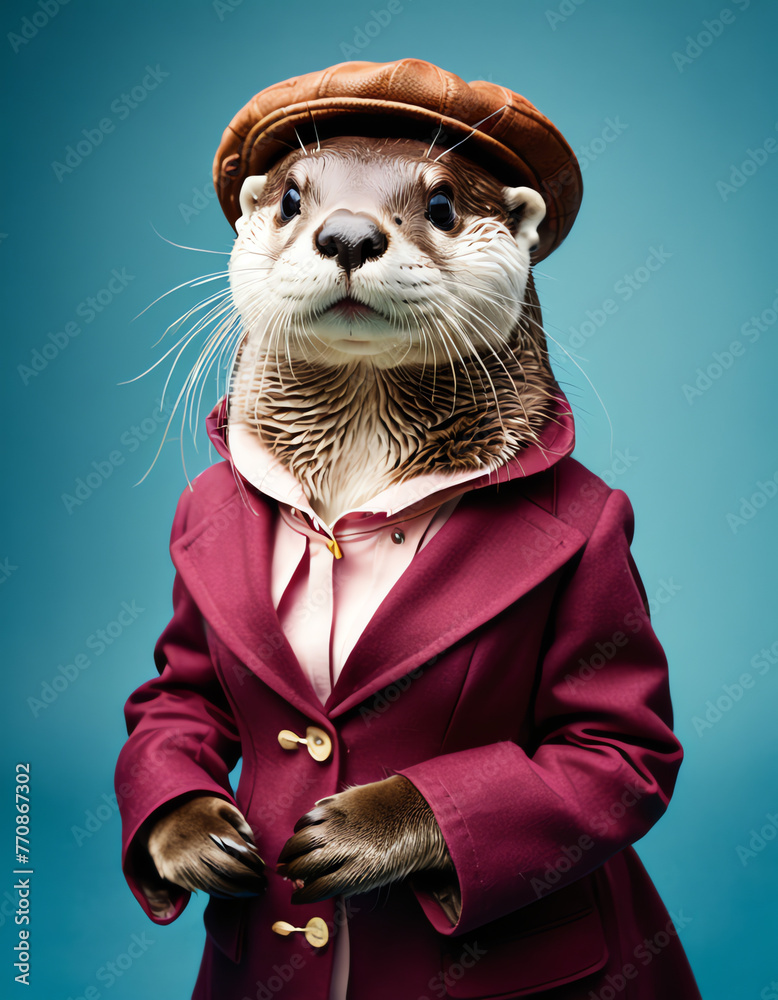 Fashionable Otter: Haute Couture Animal Photography | This captivating ...