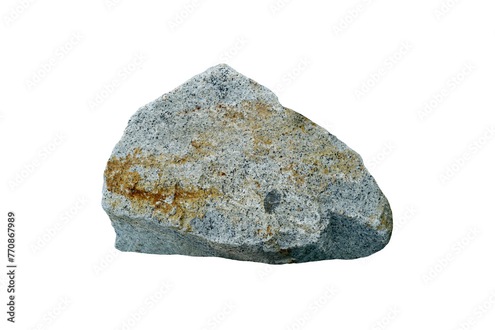 A big granite igneous rock isolated on a white background. A big granite igneous rock isolated on a white background.
