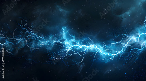 Electrical Storm in Blue Neon