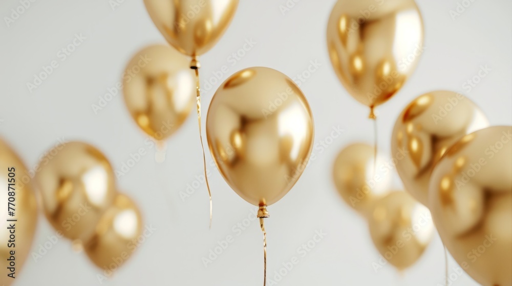 golden helium balloons generative ai