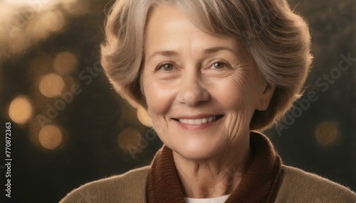 portrait of a mature person smiling 
