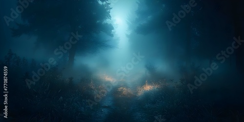 Enveloped in a Dark Eerie Fog  Creating a Spooky Atmosphere in a Mysterious Setting. Concept Mystical Settings  Eerie Atmosphere  Foggy Ambiance  Spooky Photoshoot  Dark Aesthetics