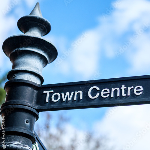 Traditional Town Centre Dircection Sign Post