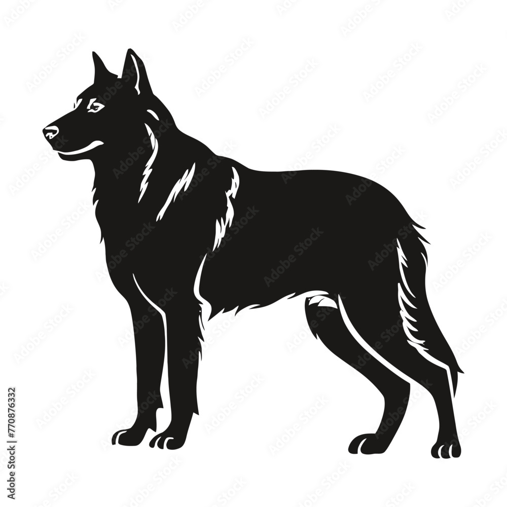 Fototapeta premium Siberian Husky Silhouette