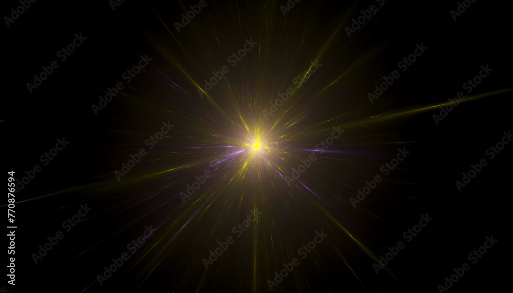 Obraz premium futuristischer energievoller hell leuchtender Stern im Weltall, Universum, Lichter, Design, Hintergrund, schnell, Internet, FTTH, Energie, gold, gelb, Wissenschaft, Technologie, Sci-Fiction 