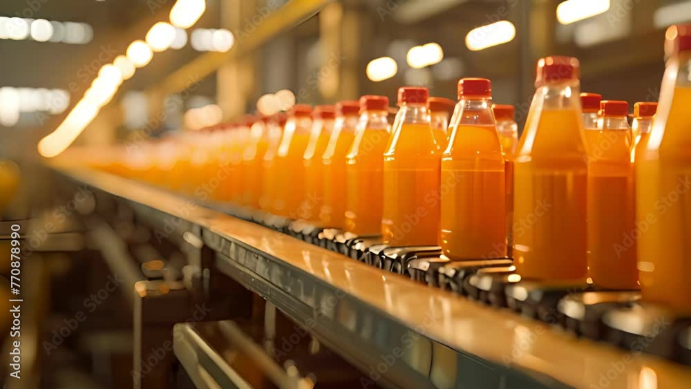 bottles fruit juice on the conveyor belt in the beverage factory, industrial, manufacture, production, line, plant, technology, juice, machine, machinery, equipment, automated bottles fruit juice on the conveyor belt in the beverage factory, industrial, manufacture, production, line, plant, technology, juice, machine, machinery, equipment, automated