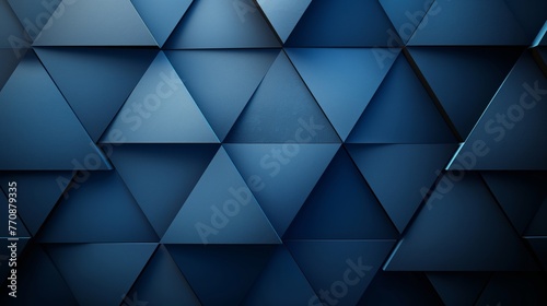 Abstract image. Cobalt blue abstract background for design. Geometric shapes. Triangles, squares, stripes, lines. Color gradient. Modern, futuristic. Light dark shades. Web banner. Modern, futuristic.