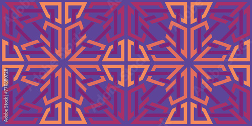 Geometric shape  detailed design inspired by Moroccan mosaics and arabesque art  Islamic seamless pattern  modern and unique design