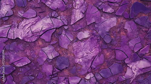 Texture de granit rose violacé sur le sol. Fragments de roches célestes marbrés. Texture. photo