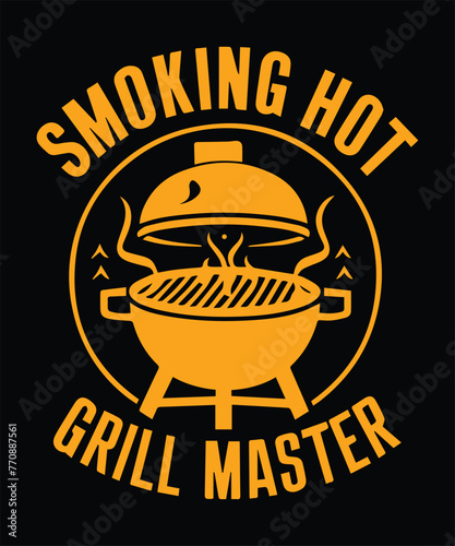 Smoking Hot Grill Master BBQ T-Shirt Design