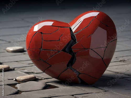 Shattered Heart Powerful Visual Metaphor of Heartbreak and Lovesickness