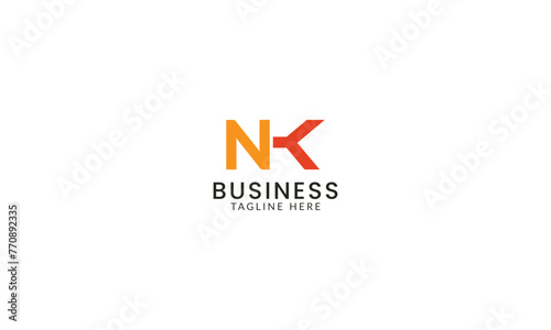 Creative NK latter logo design and intial logo