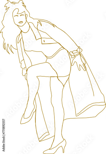 Sketch vector illustration design of artist and model striking a pose for a photoshoot 