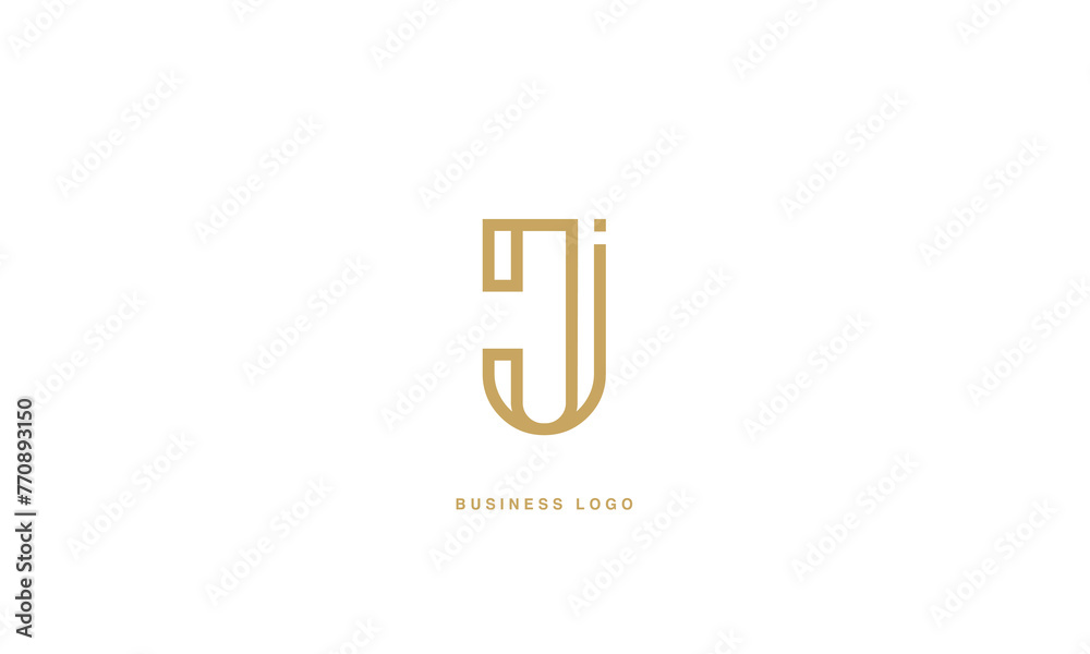 JI, IJ, J, I, Abstract Letters Logo Monogram JI, IJ, J, I, Abstract Letters Logo Monogram