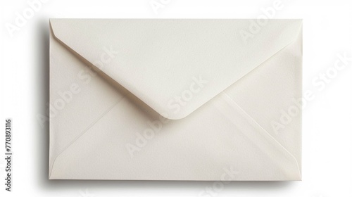 paper envelope cut out on white background