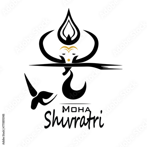 Maha Shivratri Hindu Festival Vector Illustration design.eps