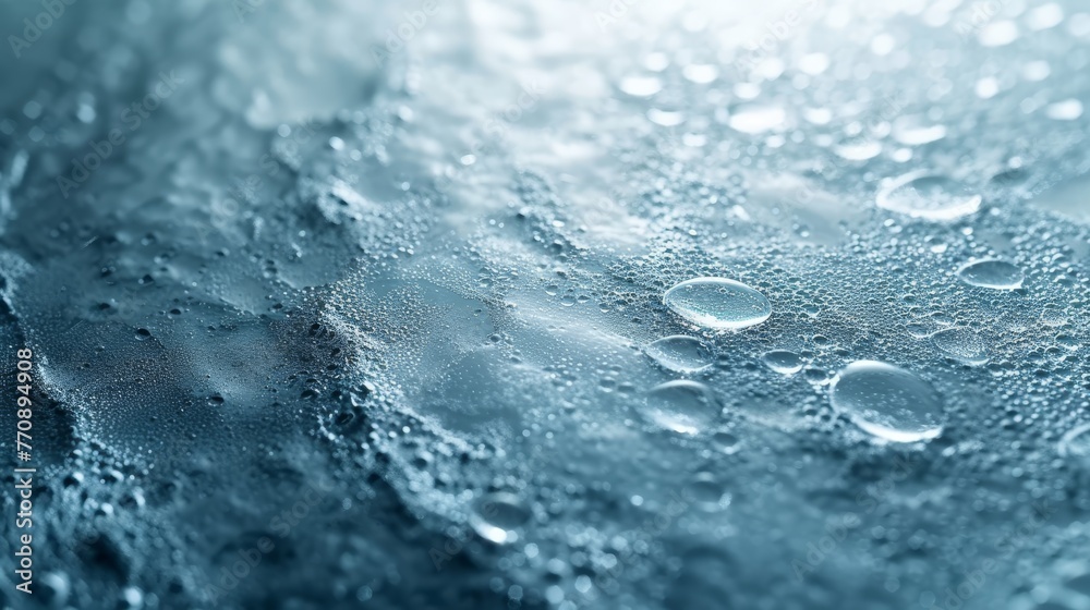 Close-up of water droplets on window pane Blue sky and clouds in background Close-up of water droplets on window pane Blue sky and clouds in background