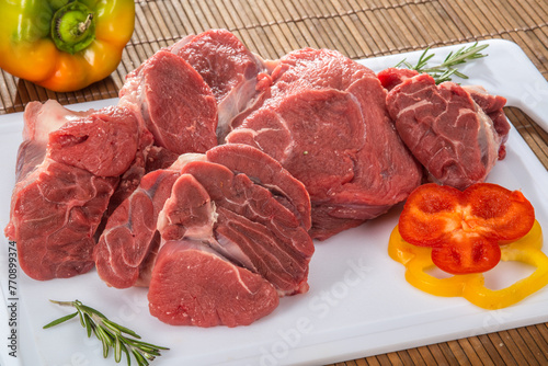Obraz na plátně Boeuf jarret sans os bovine