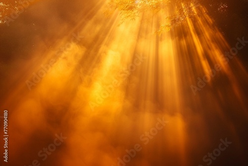 Sunbeam through fog, abstract light diffusion, soft focus for a mystical background , vibrant