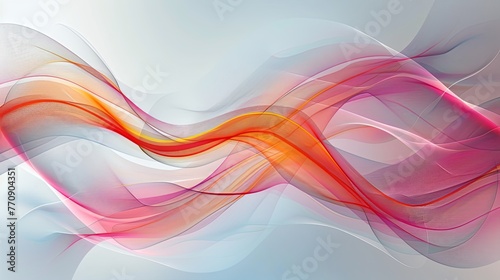Soft abstract waves with orange and pink hues. Modern art concept for vibrant background and wallpaper design