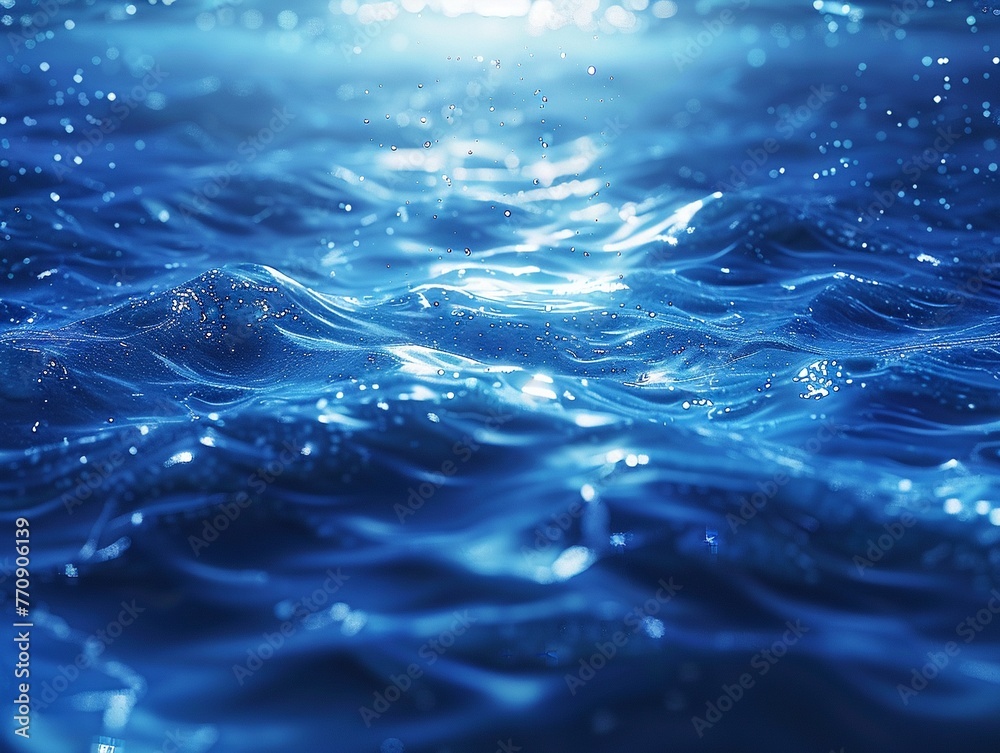 Underwater dreams, abstract light play, soft focus, serene blues for tranquil wallpaper , 3D render Underwater dreams, abstract light play, soft focus, serene blues for tranquil wallpaper , 3D render