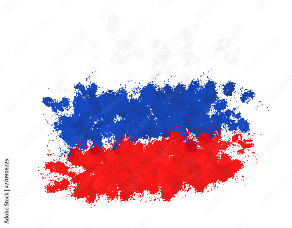 russian flag with paint splashes russian flag with paint splashes