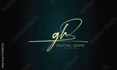Initial logo handwriting logo signature logo design vector template 
